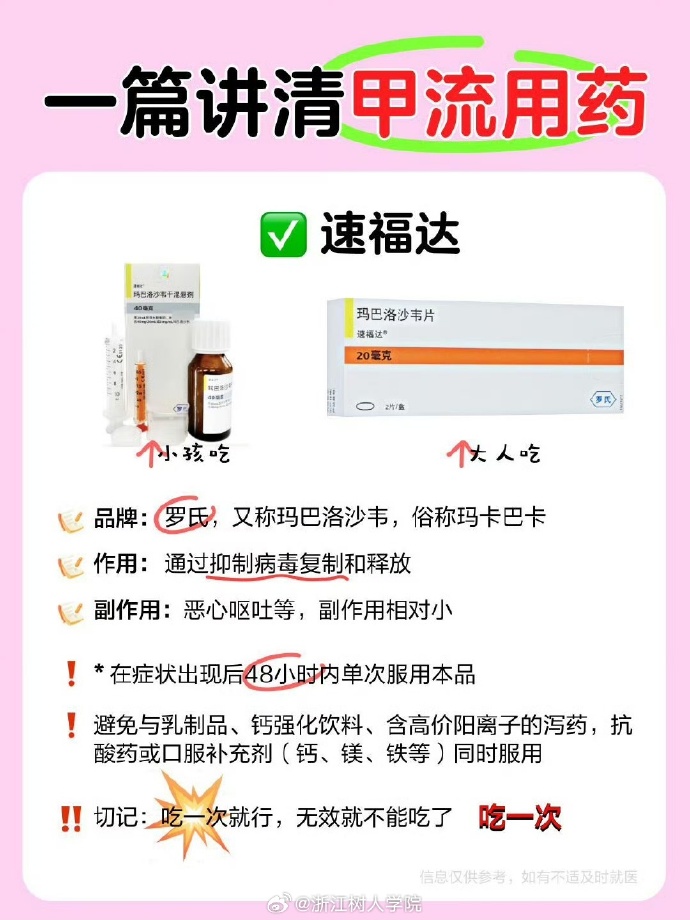 正确使用奥司他韦,才能发挥最大功效