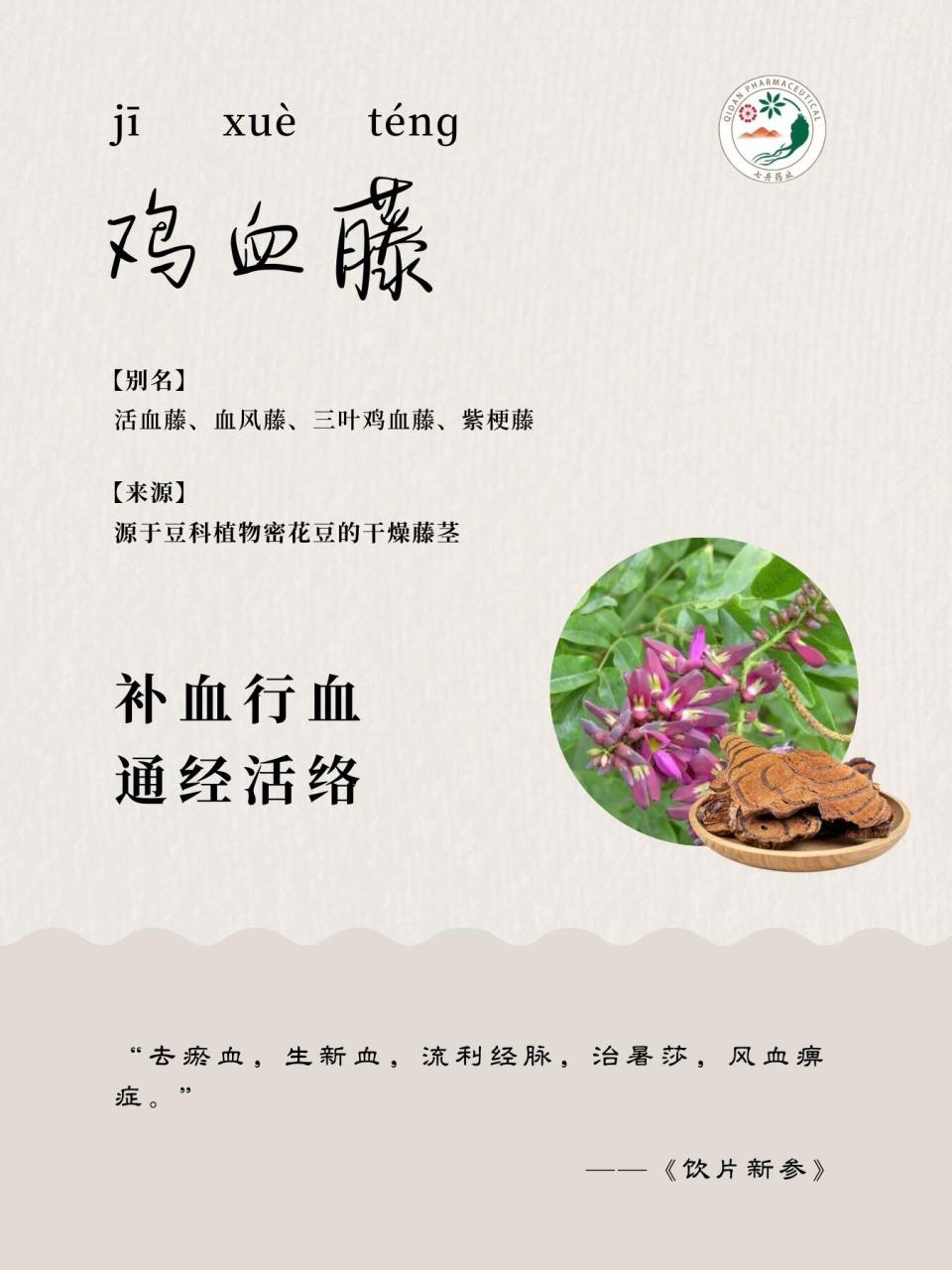 鸡血藤在现代医学中的应用