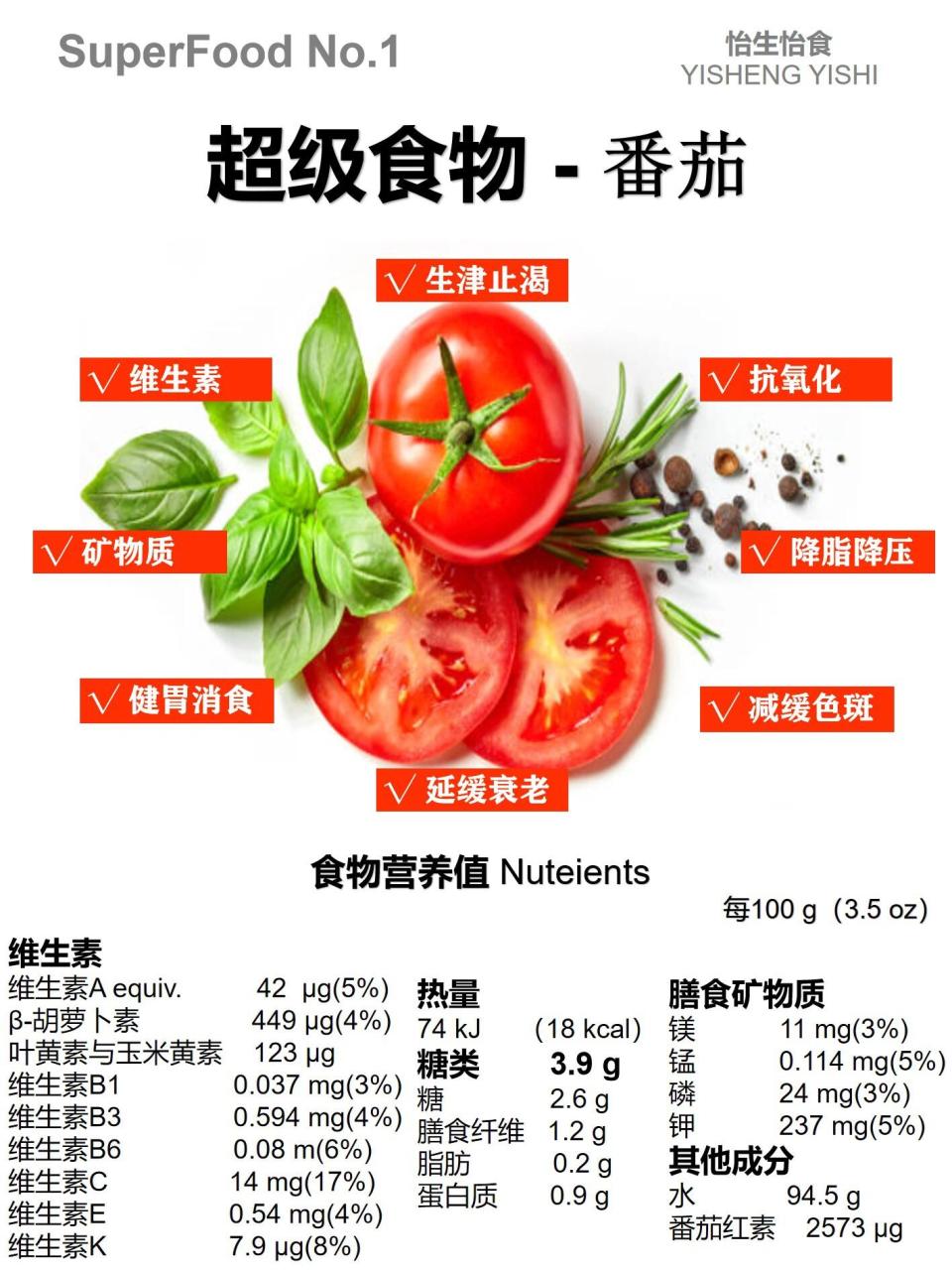 含有番茄红素,抗癌护心